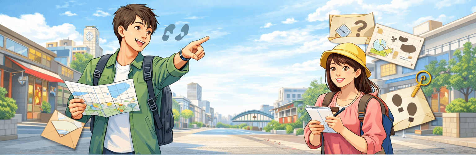 街歩き謎解きアプリのメイン画像